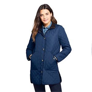 Navy Quilted Barn Coat
